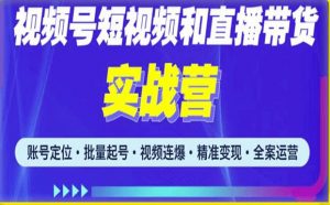 2023最新微信视频号引流和变现全套运营实战课程,小白也能玩转视频号短视频和直播运营-私藏资源社