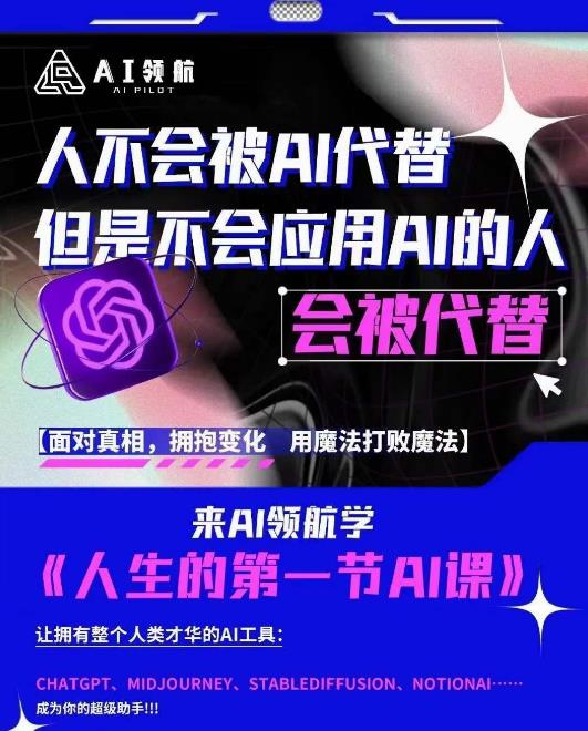 AI领航-人生第一节AI课，拉开你与普通工作者的距离！30位AI领域极客，汇集1000小时Al心得-私藏资源社