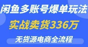 闲鱼多账号爆单玩法，无货源电商全流程，超简单的0门槛变现项目【揭秘】-私藏资源社