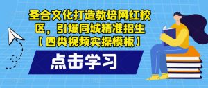 圣合文化打造教培网红校区,引爆同城精准招生【四类视频实操模板】-私藏资源社