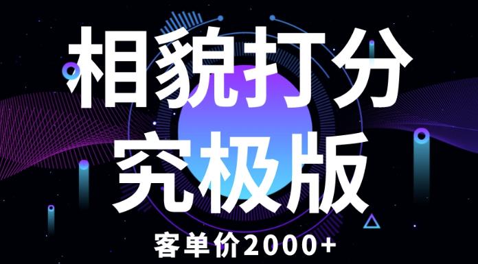 相貌打分究极版，客单价2000+纯新手小白就可操作的项目-私藏资源社