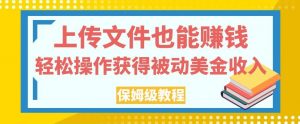 上传文件也能赚钱,轻松操作获得被动美金收入,保姆级教程【揭秘】-私藏资源社