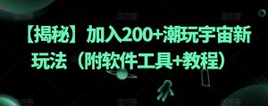 【揭秘】加入200+潮玩宇宙新玩法(附软件工具+教程)-私藏资源社