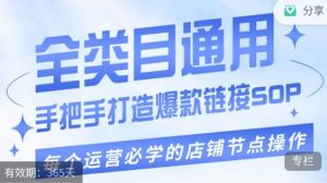 单品爆款打造实操运营,单品爆款从“0”-“1”手把手演练运营步骤-私藏资源社