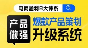 电商盈利8大体系 ·产品做强爆款产品策划系统升级线上课,全盘布局更能实现利润突破-私藏资源社