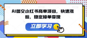 AI图文小红书商单项目,快速涨粉,稳定接单变现【揭秘】-私藏资源社
