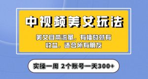实操一天300+,中视频美女号项目拆解,保姆级教程助力你快速成单!【揭秘】-私藏资源社