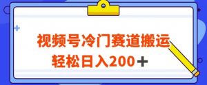 视频号最新冷门赛道搬运玩法,轻松日入200+【揭秘】-私藏资源社