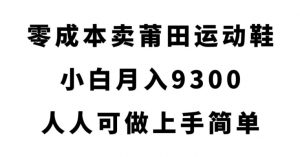 零成本卖莆田运动鞋,小白月入9300,人人可做上手简单【揭秘】-私藏资源社