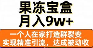 果冻宝盒,一个人在家打造群裂变,实现精准引流,达成被动收入,月入9w+-私藏资源社