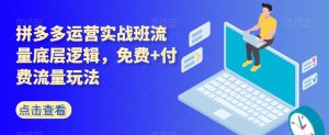 拼多多运营实战班流量底层逻辑,免费+付费流量玩法-私藏资源社