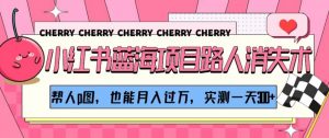 小红书蓝海项目路人消失术,帮人p图,也能月入过万,实测一天300+【揭秘】-私藏资源社