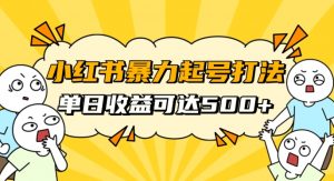 小红书暴力起号秘籍,11月最新玩法,单天变现500+,素人冷启动自媒体创业【揭秘】-私藏资源社