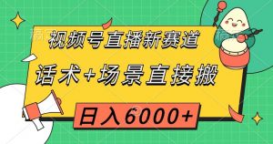 视频号直播新赛道,话术+场景直接搬,日入6000+【揭秘】-私藏资源社