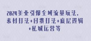2024美业引爆全域流量玩法,素材打法 付费打法 底层逻辑 私城运营等-私藏资源社