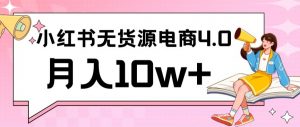 小红书新电商实战,无货源实操从0到1月入10w+联合抖音放大收益【揭秘】-私藏资源社