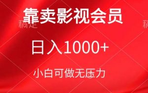 靠卖影视会员,日入1000+,落地保姆级教程,新手可学【揭秘】-私藏资源社