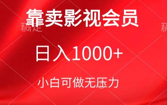 靠卖影视会员，日入1000+，落地保姆级教程，新手可学【揭秘】-私藏资源社