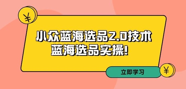 拼多多培训第33期：小众蓝海选品2.0技术-蓝海选品实操！-私藏资源社