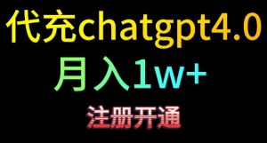 代充chatgpt4,日入500+,精准引流,暴力变现【揭秘】-私藏资源社
