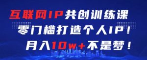 互联网IP共创训练课,零门槛零基础打造个人IP,月入10w+不是梦【揭秘】-私藏资源社