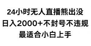 快手24小时无人直播熊出没，不封直播间，不违规，日入2000+，最适合小白上手，保姆式教学【揭秘】-私藏资源社