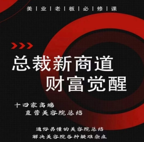 总裁新商道(美业老板必修课)，通俗易懂的美容院总结，解决美容院各种疑难杂症-私藏资源社