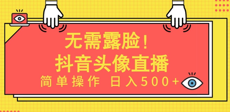 无需露脸，Ai头像直播项目，简单操作日入500+【揭秘】-私藏资源社