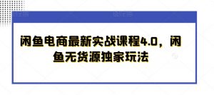 闲鱼电商最新实战课程4.0,闲鱼无货源独家玩法-私藏资源社