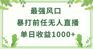 暴打前任小游戏无人直播单日收益1000+,收益稳定,爆裂变现,小白可直接上手【揭秘】-私藏资源社