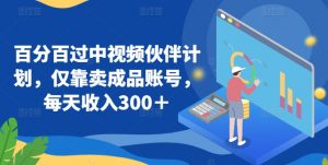 百分百过中视频伙伴计划,仅靠卖成品账号,每天收入300+【揭秘】-私藏资源社