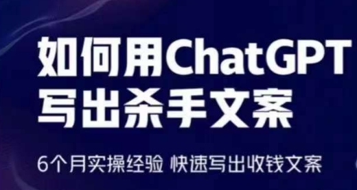 如何用ChatGPT写出杀手文案，6个月实操经验，快速写出收钱文案-私藏资源社