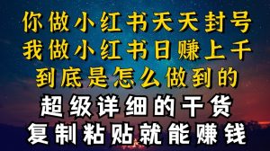 都知道小红书能引流私域变现,可为什么我能一天引流几十人变现上千,但你却频频封号违规被限流【揭秘】-私藏资源社