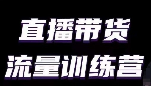 直播带货流量训练营，小白主播必学直播课-私藏资源社