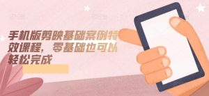 手机版剪映基础案例特效课程,零基础也可以轻松完成-私藏资源社