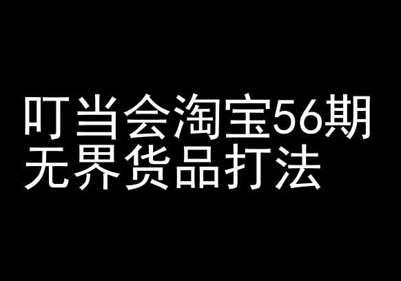 叮当会淘宝56期：无界货品打法-淘宝开店教程-私藏资源社