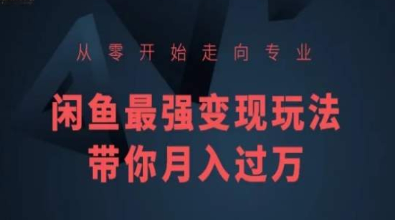 从零开始走向专业，闲鱼最强变现玩法带你月入过万-私藏资源社