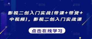 影视二创入门实战(带课+带货+中视频),影视二创入门实战课-私藏资源社