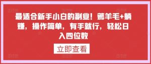 最适合新手小白的副业!薅羊毛+躺赚,操作简单,有手就行,轻松日入四位数【揭秘】-私藏资源社