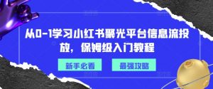 从0-1学习小红书聚光平台信息流投放,保姆级入门教程-私藏资源社