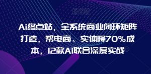 Ai终点站,全系统商业闭环矩阵打造,帮电商、实体降70%成本,12款Ai联合深度实战【0906更新】-私藏资源社