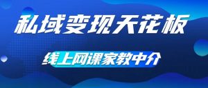 私域变现天花板,网课家教中介,只做渠道和流量,让大学生给你打工,0成本实现月入五位数【揭秘】-私藏资源社