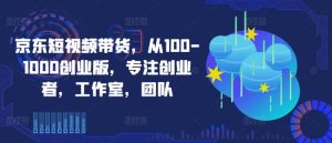 京东短视频带货,从100-1000创业版,专注创业者,工作室,团队-私藏资源社