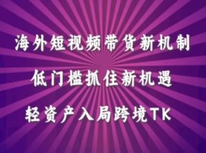 海外短视频Tiktok带货新机制,低门槛抓住新机遇,轻资产入局跨境TK-私藏资源社