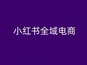 小红书全域电商,小红书电商教程-私藏资源社