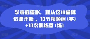 学家庭摄影,就从这10堂模仿课开始 ,10节视频课(学)+10次训练营(练)-私藏资源社