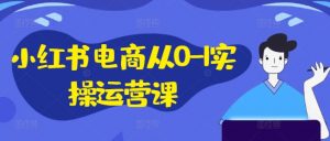小红书电商从0-1实操运营课,小红书手机实操小红书/IP和私域课/小红书电商电脑实操板块等-私藏资源社