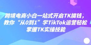 跨境电商小白一站式开启TK搞钱,教你“从0到1”学TikTok运营轻松掌握TK实操技能-私藏资源社