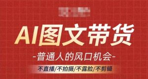 AI图文带货流量新趋势,普通人的风口机会,不直播/不拍摄/不露脸/不剪辑,轻松实现月入过万-私藏资源社