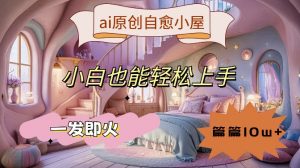 ai原创治愈小屋,小白也能轻松上手,一发即火,篇篇10w+【揭秘】-私藏资源社